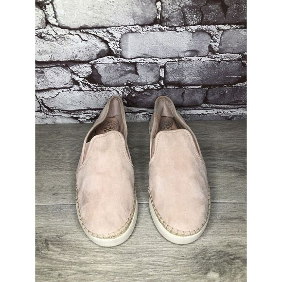 VINCE CAMUTO Tambie Blush Pink Suede Leather Espadrille Loafers Women 8M US/38.5 - Picture 9 of 16